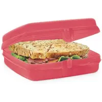 Tupperware Eco Sandwichdoos Vierkant Roze | Snackie Broodtrommel