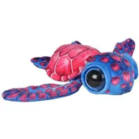 Lobbes Schildpad knuffel pluche roze 18cm - zachte pluche speelgoed knuffel.