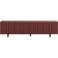 Fonq WOOOD x Basu Tv-meubel Grenenhout B 200 cm - Bordeauxrood