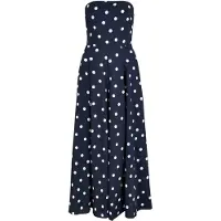 Apricot Jumpsuit donkerblauw / wit