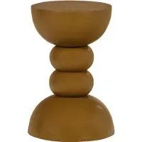 Woood Miel Bijzettafel Ø35 CM - Mangohout - Honinggeel - 51x35x35