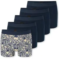 Schiesser Boxershorts '95/5 Organic Cotton' beige / donkerblauw