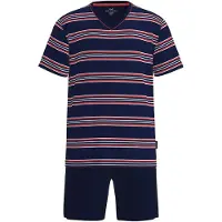 Götzburg Pyjama kort nachtblauw / rood