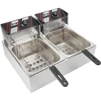 Mira Frituurpan dubbel - Frituurpan -Zilver - ‎44cm x 55cm x 30cm