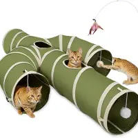 SCH Kattentunnel - Kattenspeelgoed - Kattenspeeltjes -Groen- ‎31cm x 30cm x 6cm; 740 g