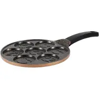 Mira Poffertjespan - Poffertjespannen - Zwart/Goud - 47cm x 26cm x 2cm