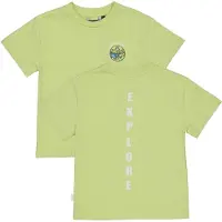 QPI T-shirt met backprint limegroen Jongens Katoen Ronde hals Backprint - maat 104