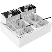 Mira Frituurpan dubbel - Frituurpan - Zilver - ‎55cm x 44cm x 30cm