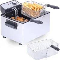 Mira Frituurpan 5 liter - Frituurpan - Zilver - 47cm x 36cm x 26cm