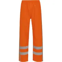 Elka Rainwear 022400R Dry Zone Visible Hi-Vis Rain Trousers with vertical reflective stripes