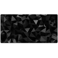 Tulup Bureau Onderlegger - Zwarte Abstractie Bureau Pad - 100 x 50 cm - Zwart Bureaumat - Bureau Pad - Kantoor Decoraties - Bureaumat