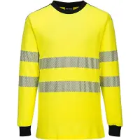 Portwest FR701 PW3 Modaflame gebreid Hi-Vis FR T-shirt met lange mouwen