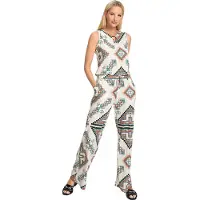 HEINE Jumpsuit crème / turquoise / oranje / zwart
