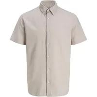 Jack & Jones 12294285 Linen Plus Size Overhemd Met Korte Mouwen