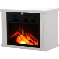 Mira Sfeerhaard elektrisch - Sfeerhaarden -Sfeerhaard met Schouw - Wit - ‎34cm x 17cm x 25cm