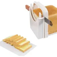 Mira Broodsnijder Hulpmiddel – Broodsnijmachine Handmatig Met Verstelbare Dikte – Broodplank – Wit - 20cm x 12cm x 18cm