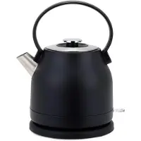 Mira Waterkoker Retro - Vintage Waterkoker - Elektrische Waterkoker - Zwart - 24cm x 18cm x 28cm