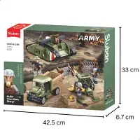 Sluban Army WWI Militaire set met Tank Mark V bouwspeelgoed - Constructiespeelgoed modelbouw - bouwdoos met 518 bouwstenen - M38-B1296 vanaf 6 jaar