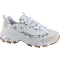 SKECHERS Dames Trainers D'Lites Stellar Shimmer wit (40), Plat, Veters, Casual 150724
