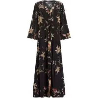 AllSaints Diana Dress Petra Sepia Brown Maat: 4 | Badjassen Outlet | Dames | Bruin
