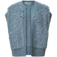AllSaints Elias Gilet Slate Blue Maat: L | Gilets Outlet | Dames | Blauw