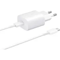 Samsung Fast Charge 25W Power Adapter 220V Lader - incl. USB-C naar USB-C Kabel - Wit