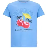Retour Jeans T-shirt lichtblauw Meisjes Katoen Ronde hals Printopdruk - maat 146/152