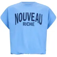 Retour Jeans T-shirt lichtblauw Meisjes Katoen Ronde hals Tekst - maat 122/128