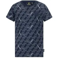 Retour Jeans T-shirt donkerblauw Jongens Katoen Ronde hals All over print - maat 146/152