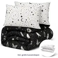 Decoware Dekbed zonder Overtrek 140x200 cm - Gothic Magic - Hoesloos Dekbed Wasbaar - Microvezel - Incl. Kussensloop - All Season - Eenpersoons