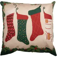Clayre & Eef Kussenhoes 45x45 cm Beige Polyester