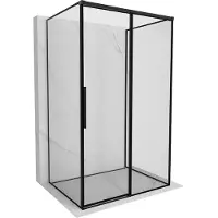 Mexen Rox-3S douchecabine 3-zijdig schuifbaar rechts 95 x 70 , zwart frame, zwart - 8C2-095-070-70-70-3S-P