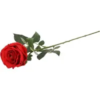 Top Art Kunstbloem roos Nova - rood - 75 cm - kunststof steel - decoratie bloemen