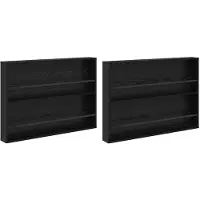vidaXL Tijdschriftenrek 2 st Zwart Eiken 100 x 12 x 70 cm Bewerkt hout