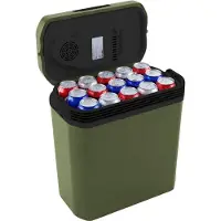Auronic Koelbox Elektrisch 12V en 230 volt - 20L - Camping Koelkast - Auto - Koelen en Verwarmen - Frigobox - Groen