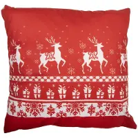 Clayre & Eef Kussenhoes 45x45 cm Rood Polyester