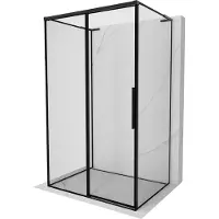 Mexen Rox-3S L 3-delige schuifdouchecabine links 110 x 100 , zwart frame, zwart - 8C2L-110-100-70-70-3S-L