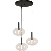 Masterlight 3L vide hanglamp Lido Onion met Ø 24cm helder glas