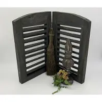 Home Sweet Home 2 luik louvre shutters antiek zwart 50 x 45 cm | 65563 | | Stoer & Sober Woonstijl
