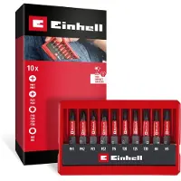 Einhell Impact Bit Taschenbox 10tlg 118653 Bitset 1/4 (6,3 mm), PH, PZ, Zeskant, TX