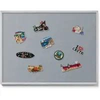 Tulup Magneetbord met Zilveren Frame - Grijs Magneetbord in Effen Kleuren - 80 cm x 60 cm - Grijze kleur - Design Magneetbord met Frame - Magnetisch Bord Muurbevestiging - Memobord voor Keuken