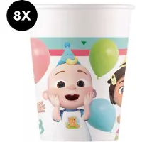 Cocomelon Beker - 200 ml - Birthday - 10 stuks - Voor Verjaardagen en Feestjes