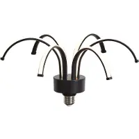 LUEDD E27 LED Deco Lamp zwart 6W 450 lm 3000K