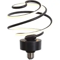 LUEDD E27 LED Deco Lamp Zwart Spiraal 6W 370 lm 3000K