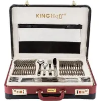 King Hoff 3554 - luxe bestekset koffer - 72 delig - 12 persoons - Modern bestek