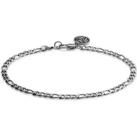 Lucleon Essentials | 4 mm Zilverkleurige Armband met Figaro Schakels