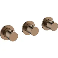 Boss & Wessing Afbouwdeel thermostatische douchekraan bws cemal met 2 stopkranen geborsteld brons koper pvd