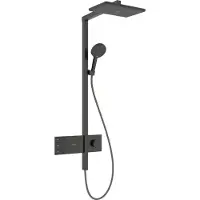 Hansgrohe Raindance Alive Q douchekolom 210/340, 2 jets, EcoSmart, met ShowerSelect Comfort, geborsteld zwart chroom