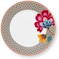 Pip studio Blooming Tales Khaki Ontbijtbord - 21cm - bruin - porselein