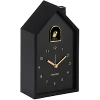 Karlsson Modern Cuckoo Wekker | Met Koekoeksklok | 11.5x20x6cm | Zwart